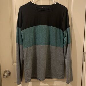 Black/Teal/Gray Long Sleeve Tee